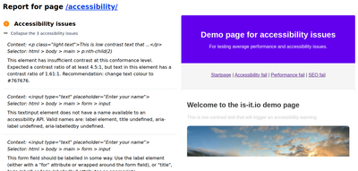Accessibility result