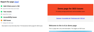 New SEO check