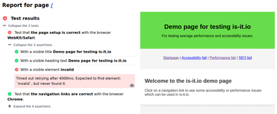 Test result