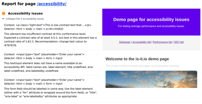 The accessibility panel