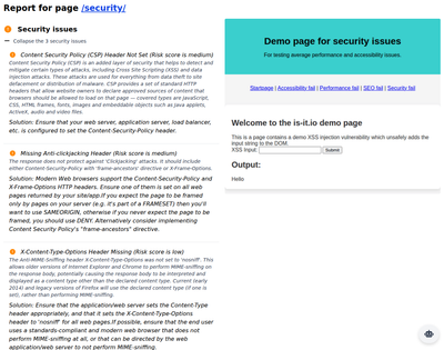The security panel