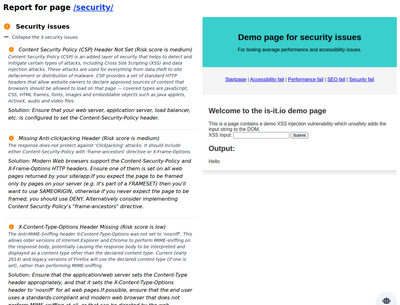 Security result